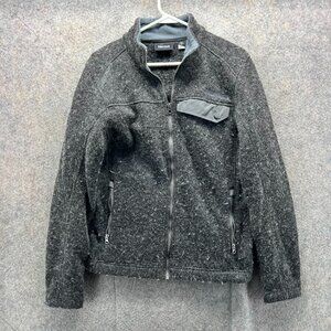 Marmot Jacket Womens Small Gray Wool Blend Full Zip Winter Outdoor Heather 90s